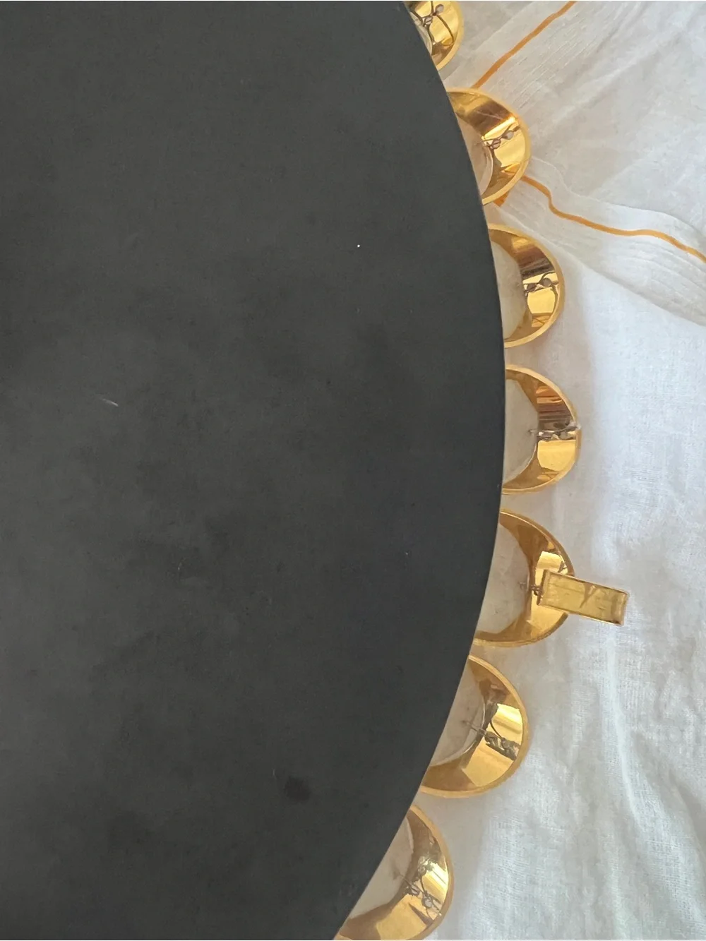 Hollywood Regency Gold And Crystal Clock